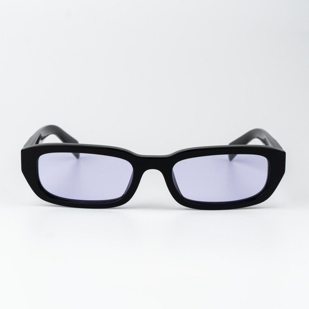 Prada Men Sunglasses Black Violet Rectangle PRB06S 16K40J NEW AUTHENTIC